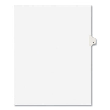 Avery® Preprinted Legal Exhibit Side Tab Index Dividers, Avery Style, 10-tab, 34, 11 X 8.5, White, 25-pack, (1034) freeshipping - TVN Wholesale